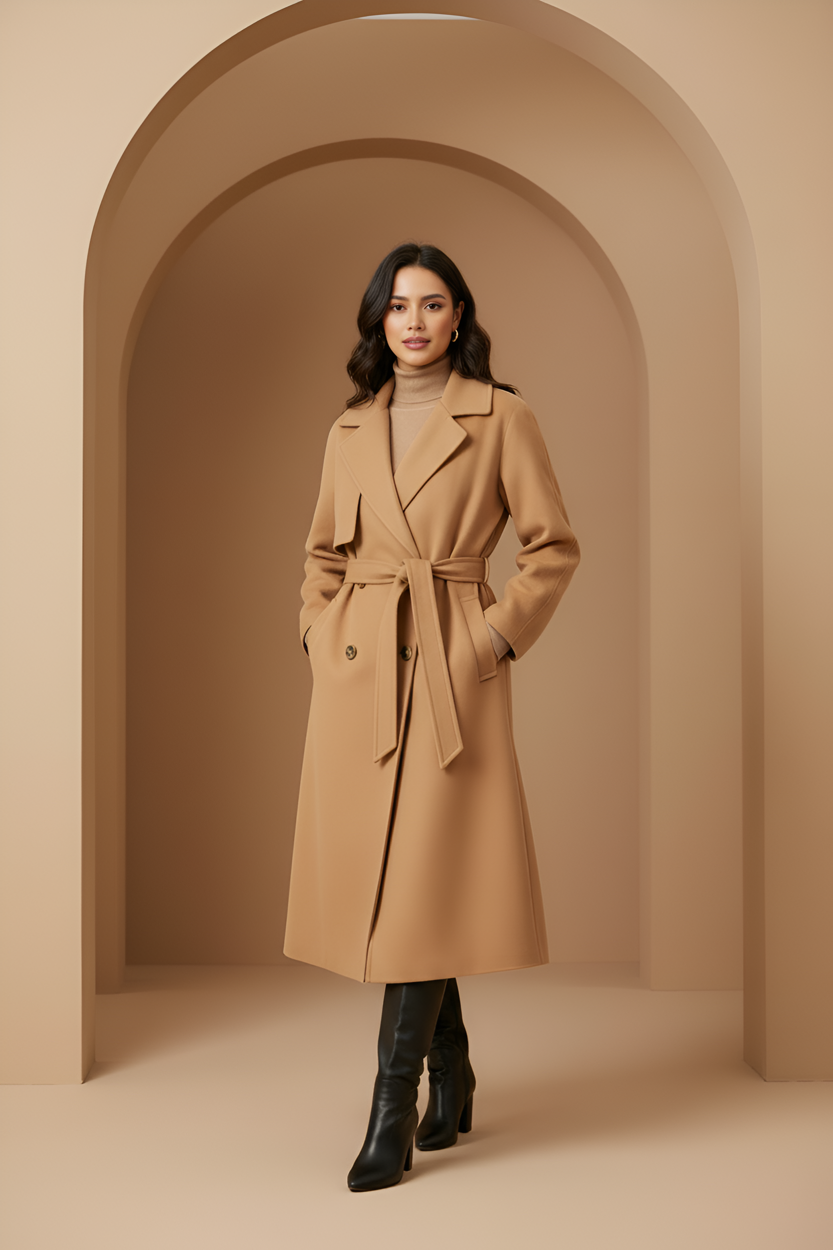 Khakhi Wrap Trench Coat