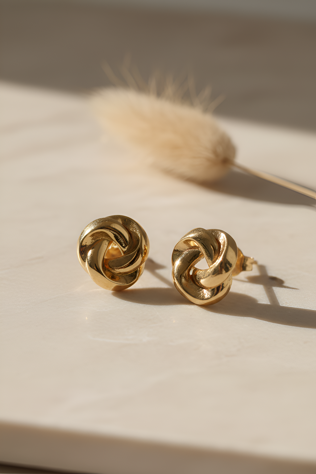 Twisted Gold Studs