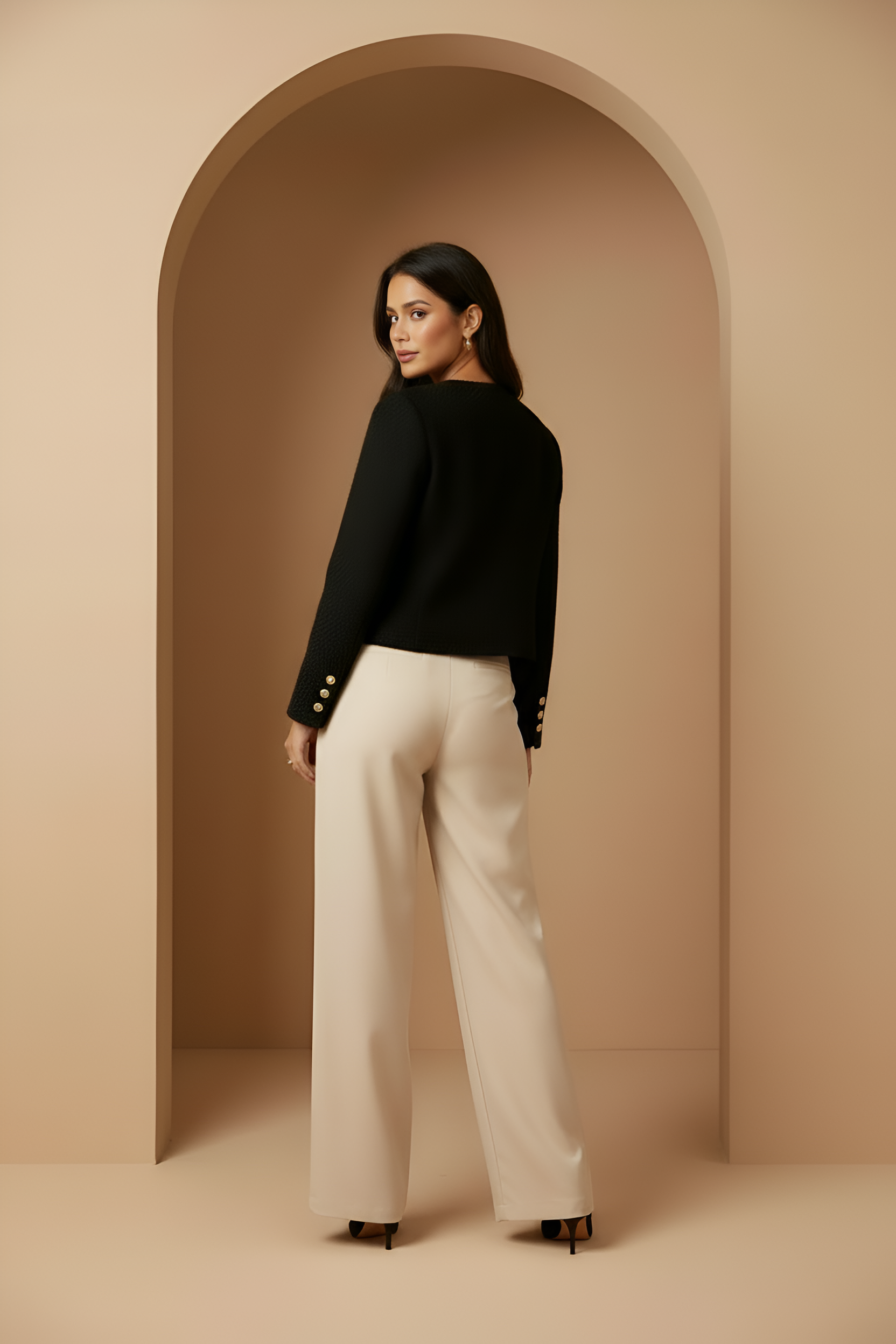 Wide‑Leg Tailored Trousers