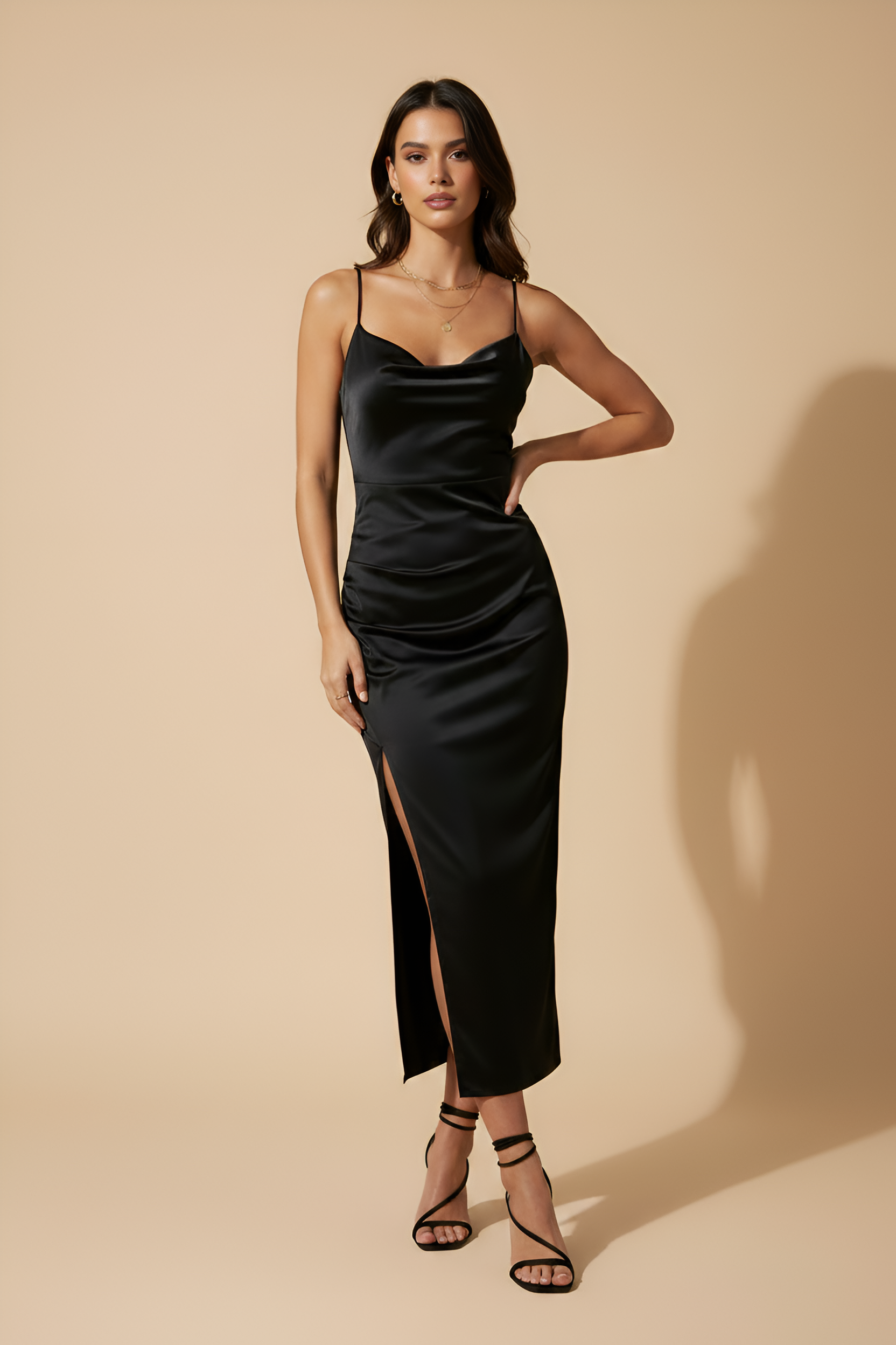 Sculpted Velvet Midi Dress