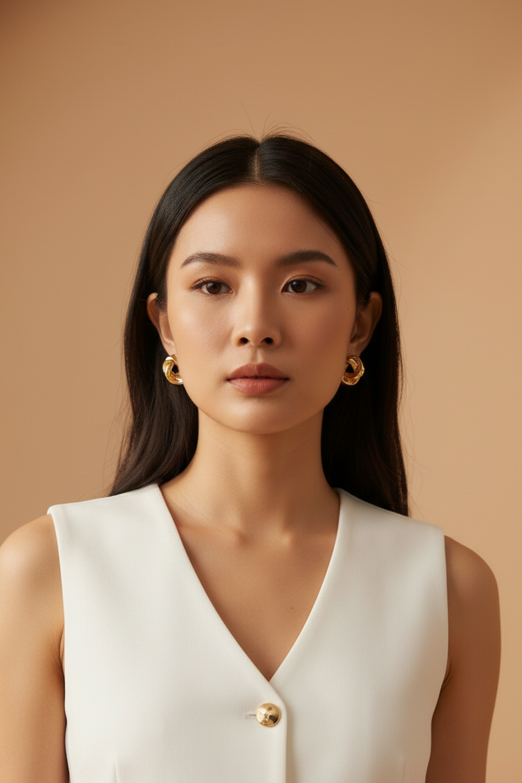 Twisted Gold Studs