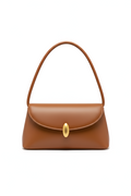 Oval Clasp Handle Shoulder Bag