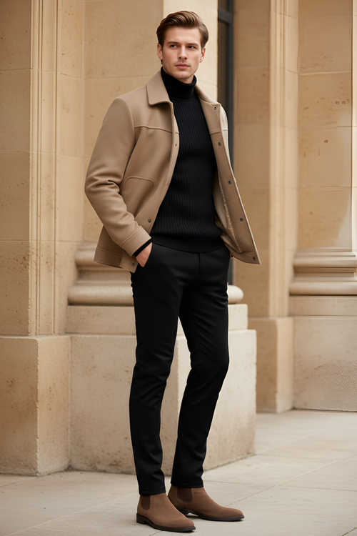 Black Polo High‑Neck