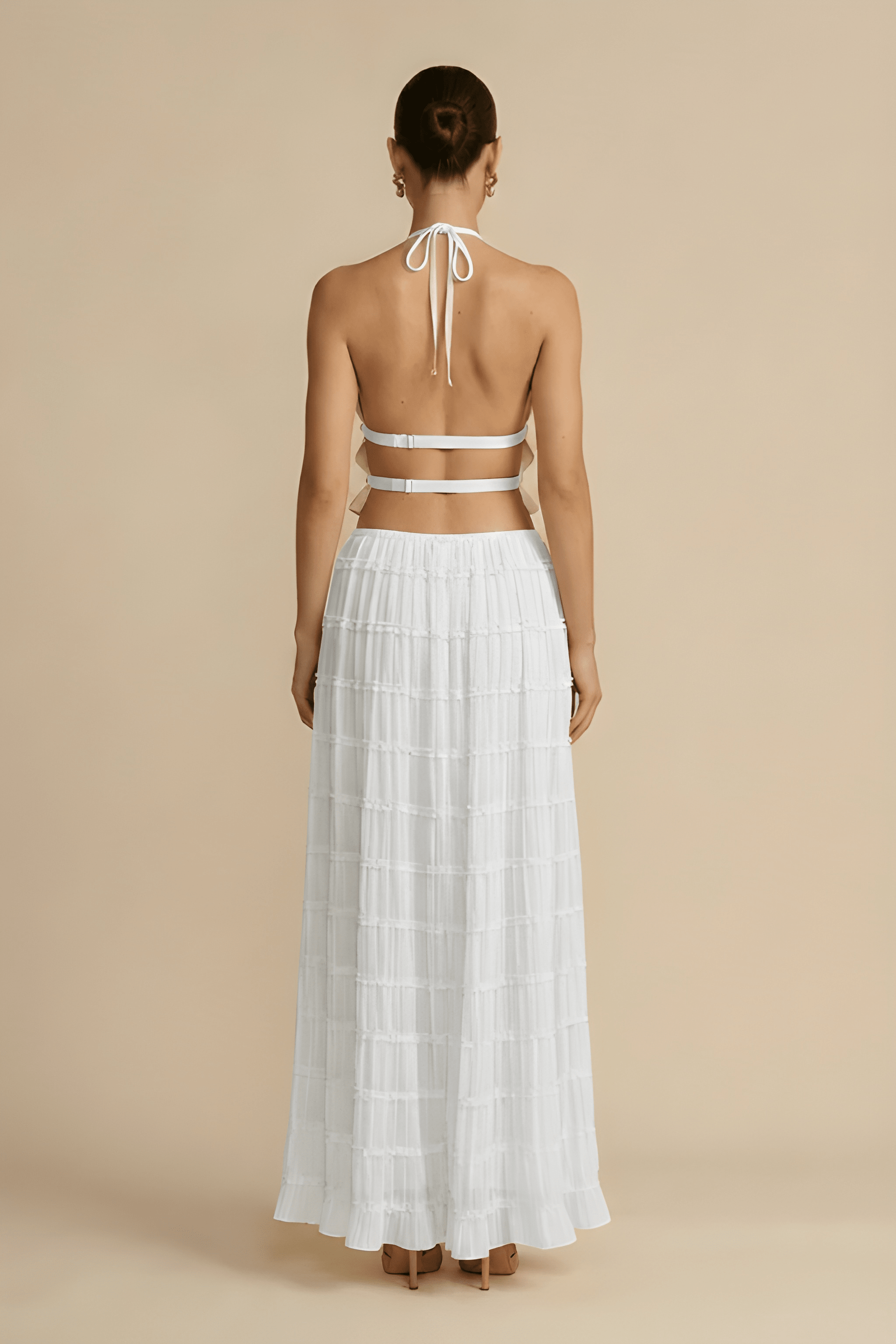 Soft‑Draped Halter Skirt Set