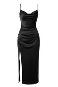 Sculpted Velvet Midi Dress