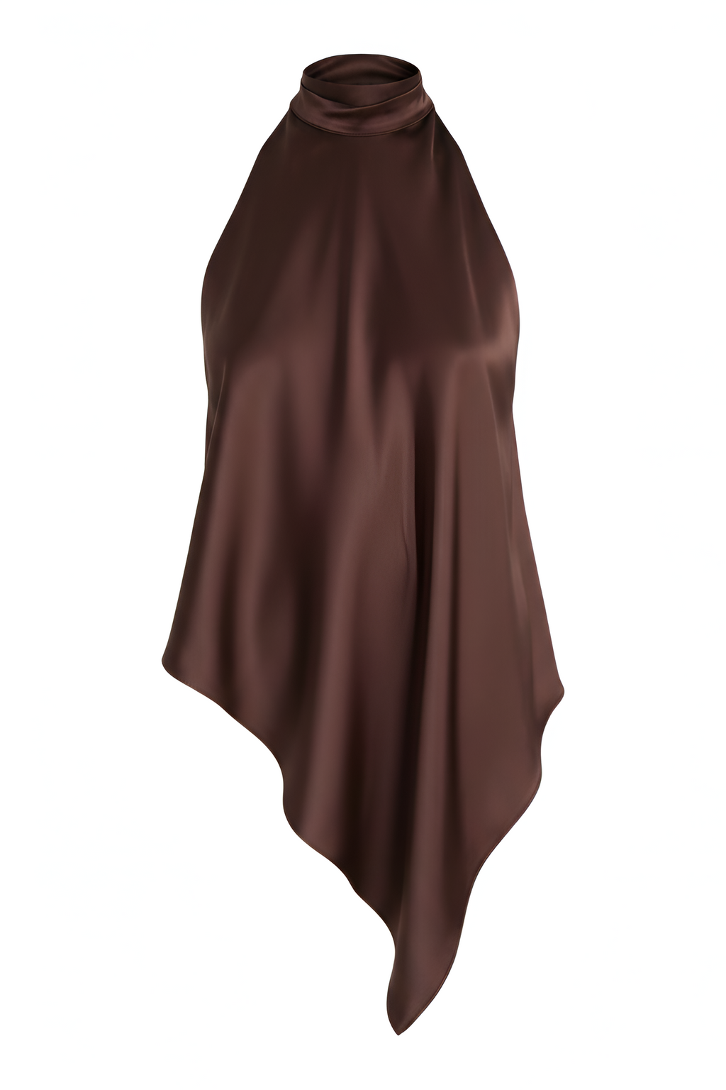Silk Halter Drape Top