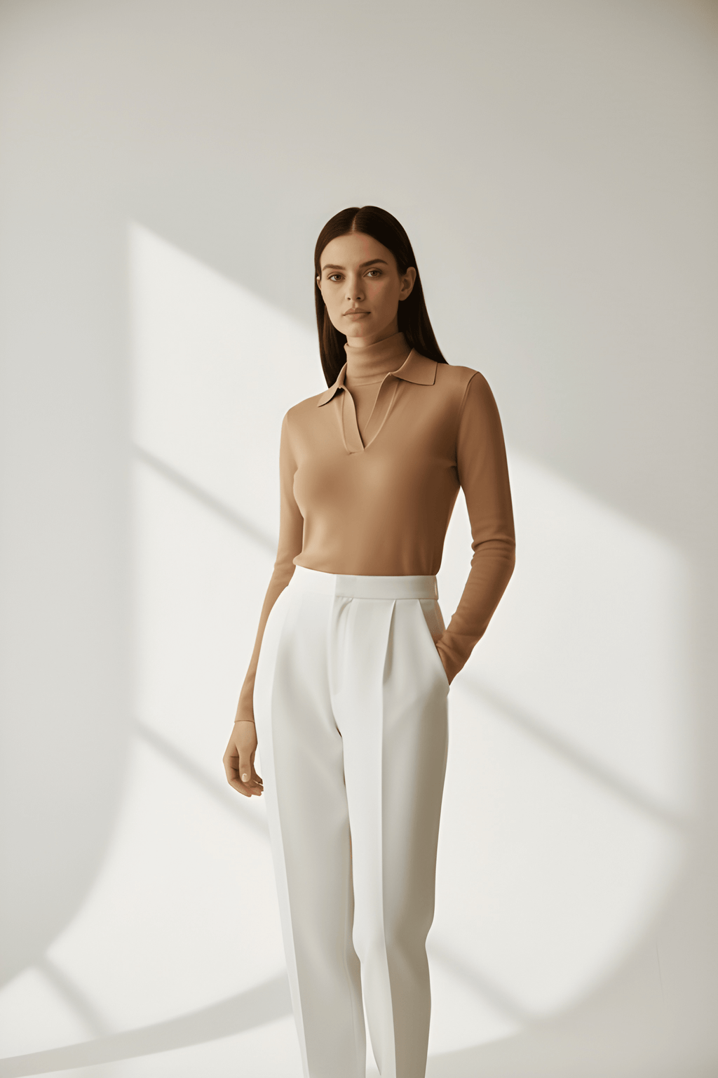High Waist Straight Pants