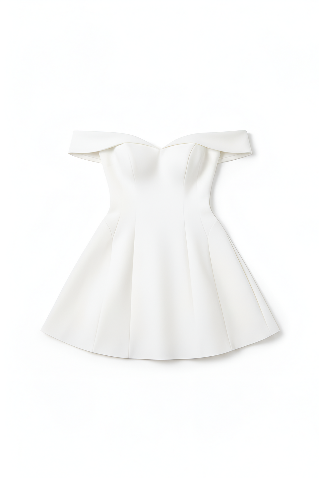 Structured Bardot Mini White