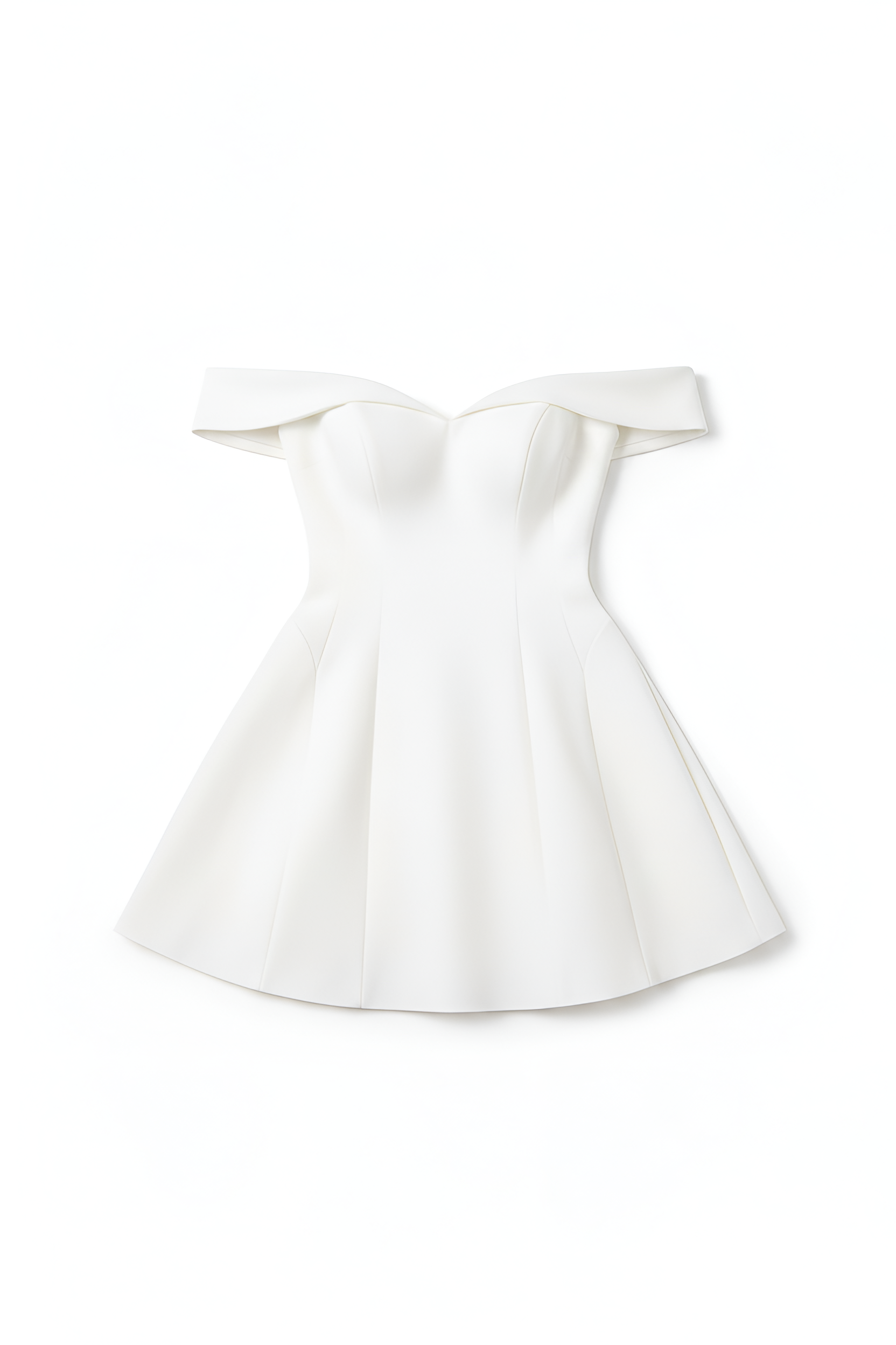 Structured Bardot Mini White