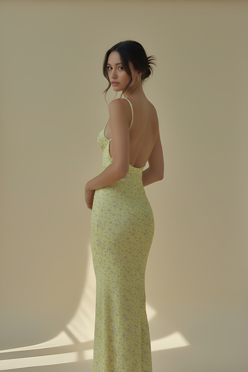 Floral Column Slip Dress
