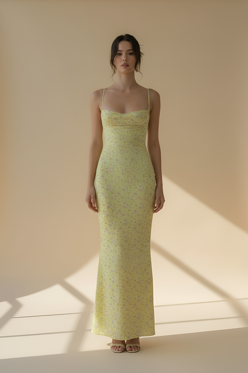 Floral Column Slip Dress